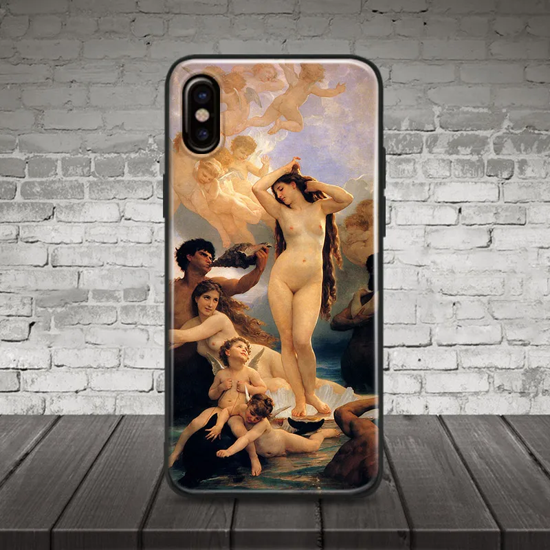 

Birth of Venus Oil Painting art Pattern Soft Silicone Phone Case Cover Shell For Apple iPhone 5 5s Se 6 6s 7 8 Plus X XR XS MAX