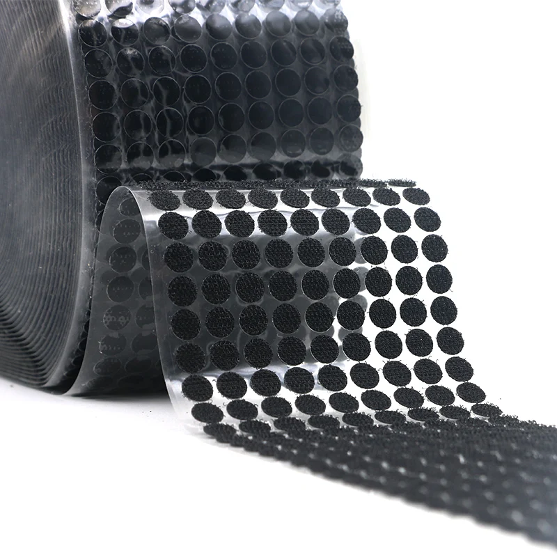 

1000 Pairs Black 10 -25 mm DIY Self-adhesive hook and loop tape dots dot fastening tape sewing cable velcr for hanging pictures