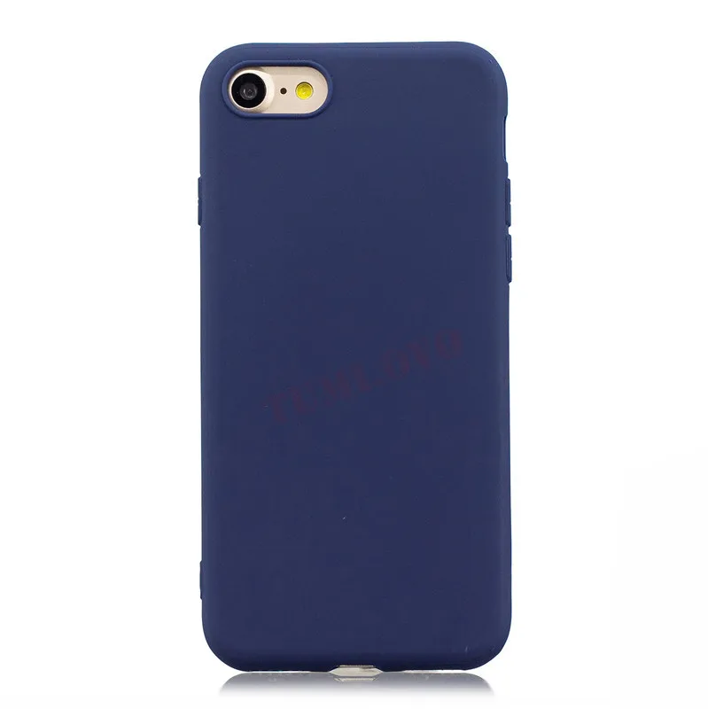 Ультратонкий чехол ярких цветов для iPhone 6, 6S Plus, мягкий силиконовый чехол из ТПУ для iPhone 7, 8 Plus, X, 5, 5S, SE, чехол для телефона s, Capa - Цвет: Dark Blue