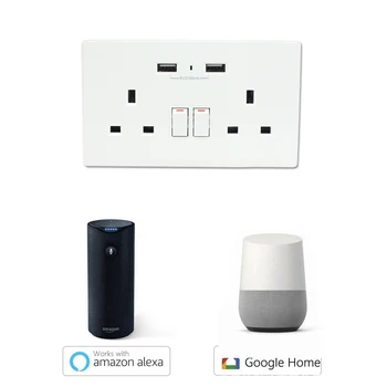 

Smart Life (Tuya) WIFI remote control wall socket UK standard compatible with Alexa and Google home for Smart home
