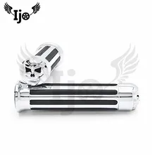 В стиле ретро с черепом manopla moto для harley softail yamaha r15 honda dio steed shadow sportster руль мотоцикла, аксессуары ручки