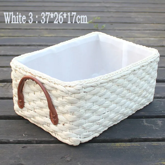 Cestas de mimbre De Almacenamiento Soven Paja Cesto de la ropa Niños