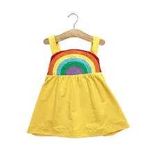 Летнее платье для девочек хлопковые платья в полоску модная детская одежда Новые повседневные стильные платья на бретелях милые vestidos meninas