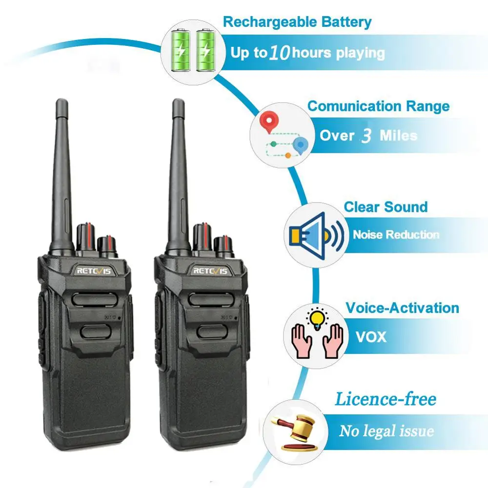 2pcs RETEVIS RT48 RT648 IP67 Waterproof Walkie Talkie Floating PMR Radio PMR FRS VOX USB Charging 2