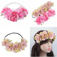 NEW Free shipping KLJH30498 50pcs /lot 2colors 50CM Cloth Silk flower headband Hawaii Dancer Summer Beach Party