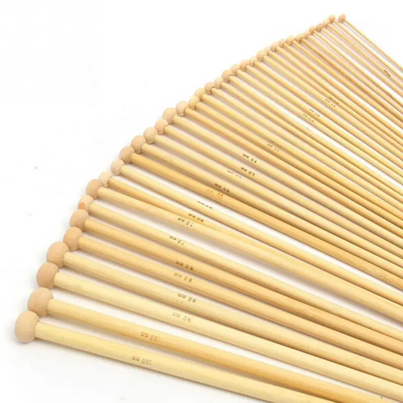

36pcs Knitting Handmade Needle Craft Set Smooth Tube Sweater Bamboo Sewing Tool