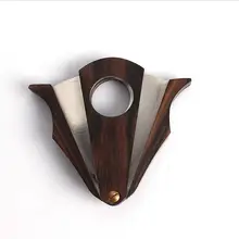 Брендовые двойные гильотинные сигары резак портативный деревянные ножницы супер острые лезвия из нержавеющей стали практичный сигаретный инструмент ZH037