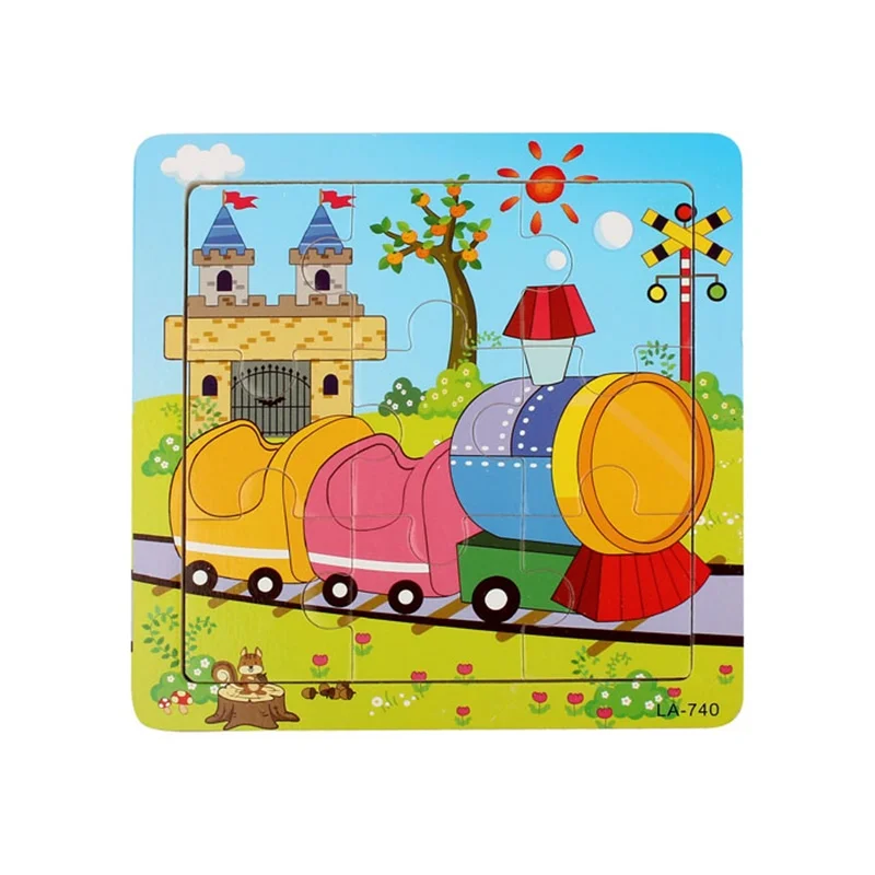 Madera lindo gato rompecabezas educativo bebé de Desarrollo Educativo bebé juguetes brinquedos educativos grandes