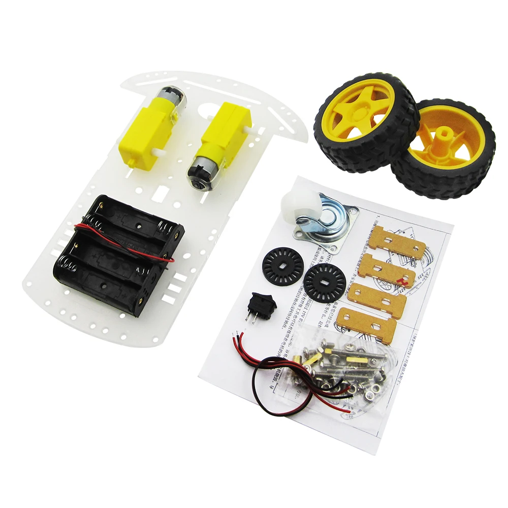 

new New Motor Smart Robot Car Chassis Kit Speed Encoder Battery Box 2WD