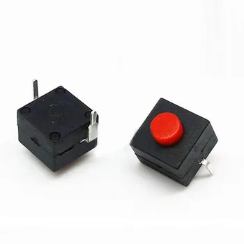 

30pcs Mini self locking switch 8*8*8.4mm 2 pins switch push buttone switch power switch 0.1A 30V DC