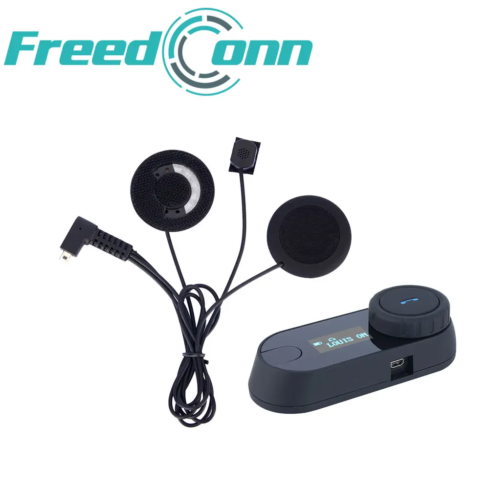 1 упаковка FreedConn бренд Bluetooth Intephone мотоциклетный шлем Интерком гарнитура ЖК-экран с FM радио TCOM-SC BT Шлем гарнитура