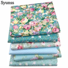Syunss хлопчатобумажная ткань Жир кварте DIY ткань постельные принадлежности текстиль Одеяло Тильда тиссус ручной работы шитье Лоскутное детское голубое цветочное в горошек