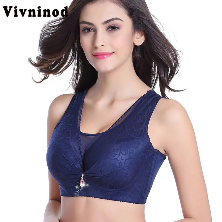 C D cup Women Vest Bra Comfortable Everyday Wear Push Up Brassiere 38 40 42 44 46 Plus Size Sexy