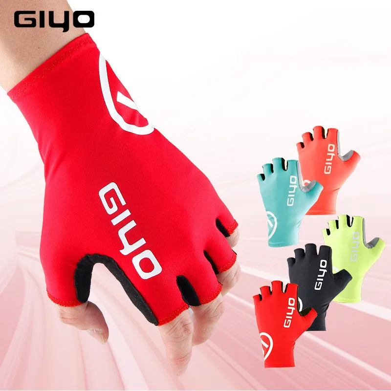 Giyo قفازات ركوب الدراجات الذكور الإناث دراجة قفاز أحمر/أسود/الأزرق/الوردي/الأصفر S XXL luvas bicicleta غانتس velo mtb الطريق دراجة قفازات