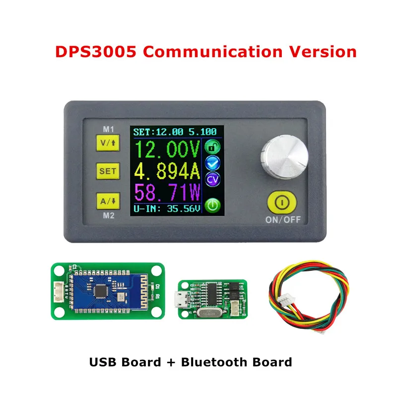 ЖК-дисплей понижающего преобразователя Напряжение измеритель тока DPS3005 Связь Функция регулятор понижающий Вольтметр Амперметр Скидка 40%