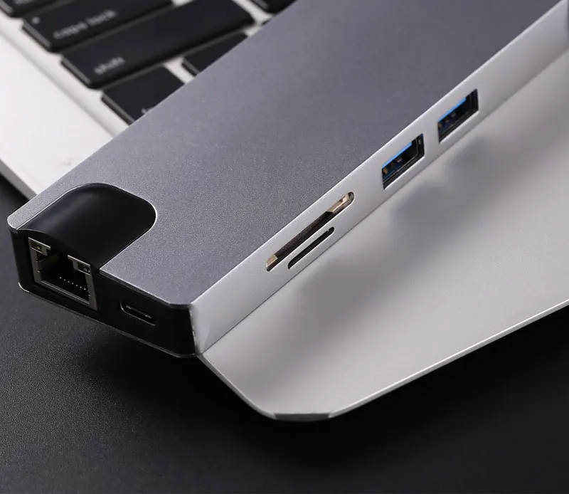 N20D type-c к HDMI+ VGA+ RJ45+ PD USB3.0* 2+ SD+ TF 8 в 1 многофункциональные преобразователи для подключения apple гигабитная сетевая карта конвертер