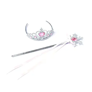 

Princess crown set princess jewelry children's heart with diamond crown magic wand