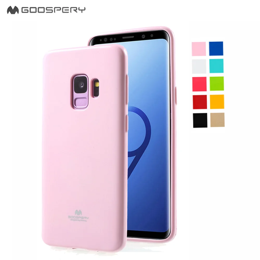 

Original S9Plus Case MERCURY GOOSPERY Flash Powder Jelly Gel Soft TPU Back Phone Cases for Samsung Galaxy S9 Plus S9 Coque Capa