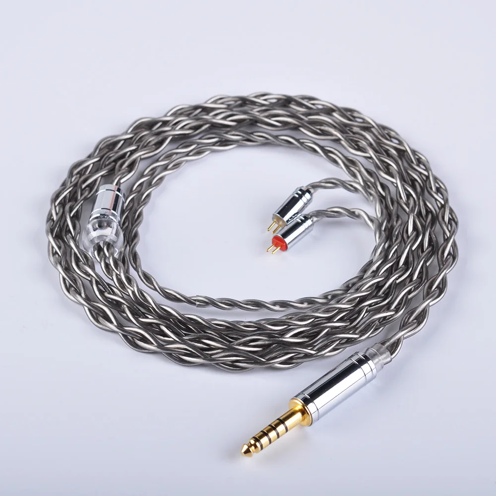 Buy Yinyoo 4 Core 7N Single Crystal Copper Cable  2.5 3.5 4.4mm OCC Silver Plated  Cable With MMCX Connector For AS10  TIN T2 T3 C16