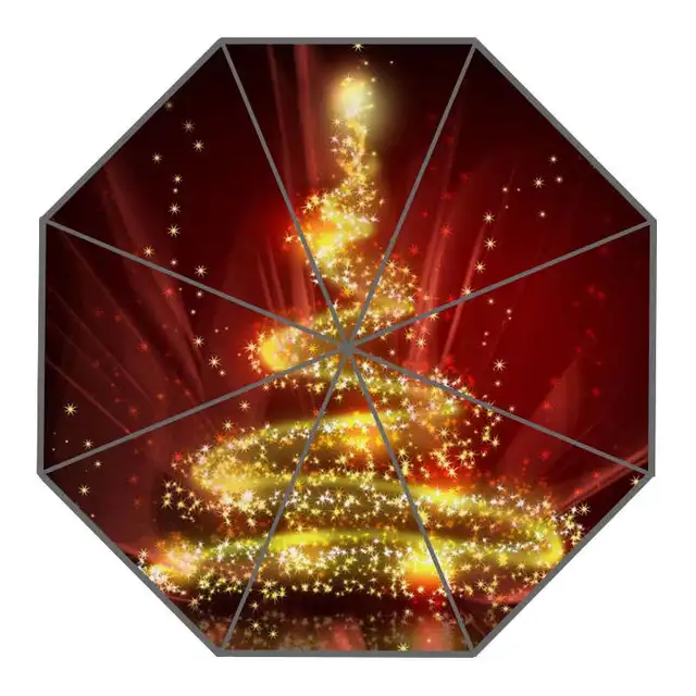 Nice Christmas Tree Umbrella Custom Sunny and Rainy Umbrella Design