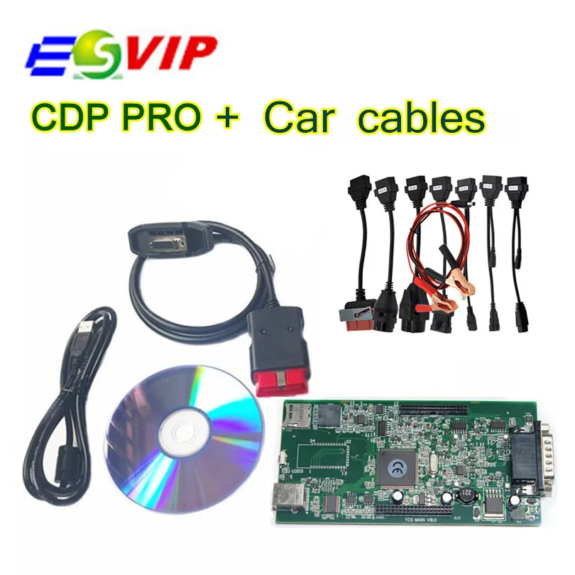 

Discount price The latest version VCI PRO TCS CDP Pro plus with 2016.1 + Keygen + 8 car cables DHL Free Shipping