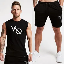 2019 New Summer Short Sets Men Casual Vanquish Printing Suits For Men Chinese Style Suit Sets Bodybuilding Tank Tops + Shorts