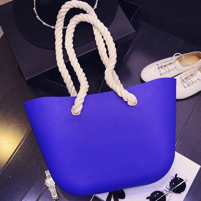 المرأة الصيف سيليكون حقيبة تسوق حقيبة شاطئية حقائب سيدات مصمم الحلو الحلوى اللون الأعلى مقبض حقائب كتف بولسا الأنثوية