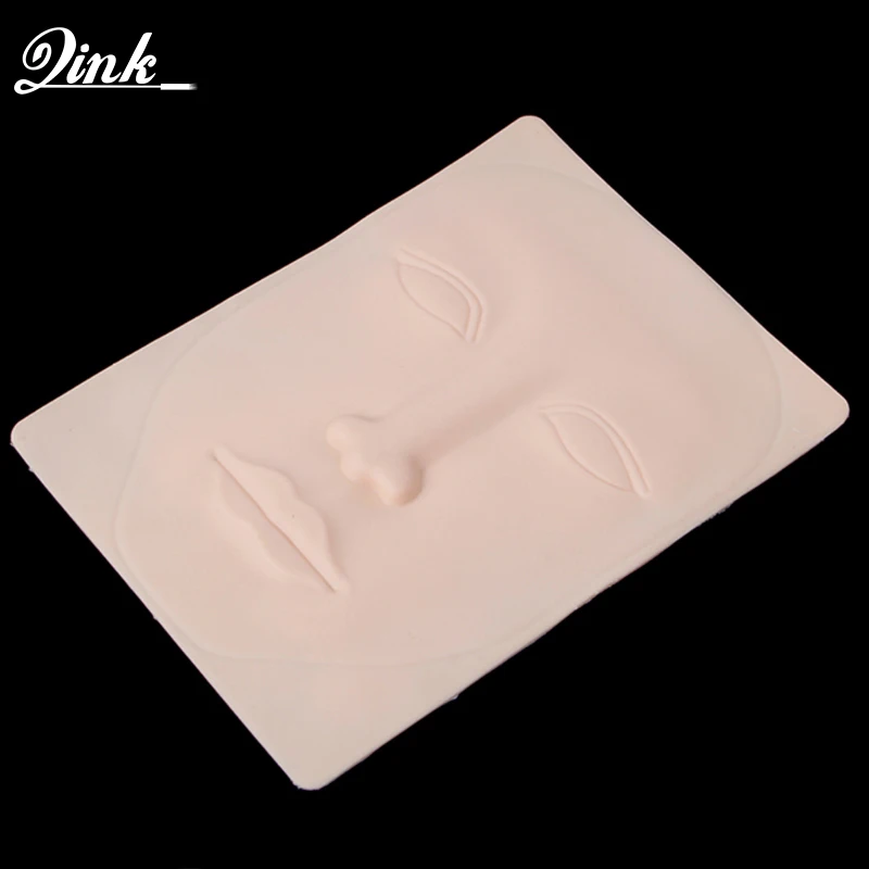 

3D Face Tattoo Practice Training Skin Silicone Permanent Makeup Fake Skin Blank Eye Lips For Tattoo Beginner 2pcs/lot