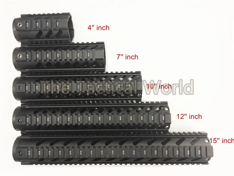 Тактический охотничий 4 ''7'' 10 ''12'' 15 ''AR-15 M16 M4 Handguard Free Float Quad Rail Heavy Duty Handguard для AR. 223/5. 56 RAS