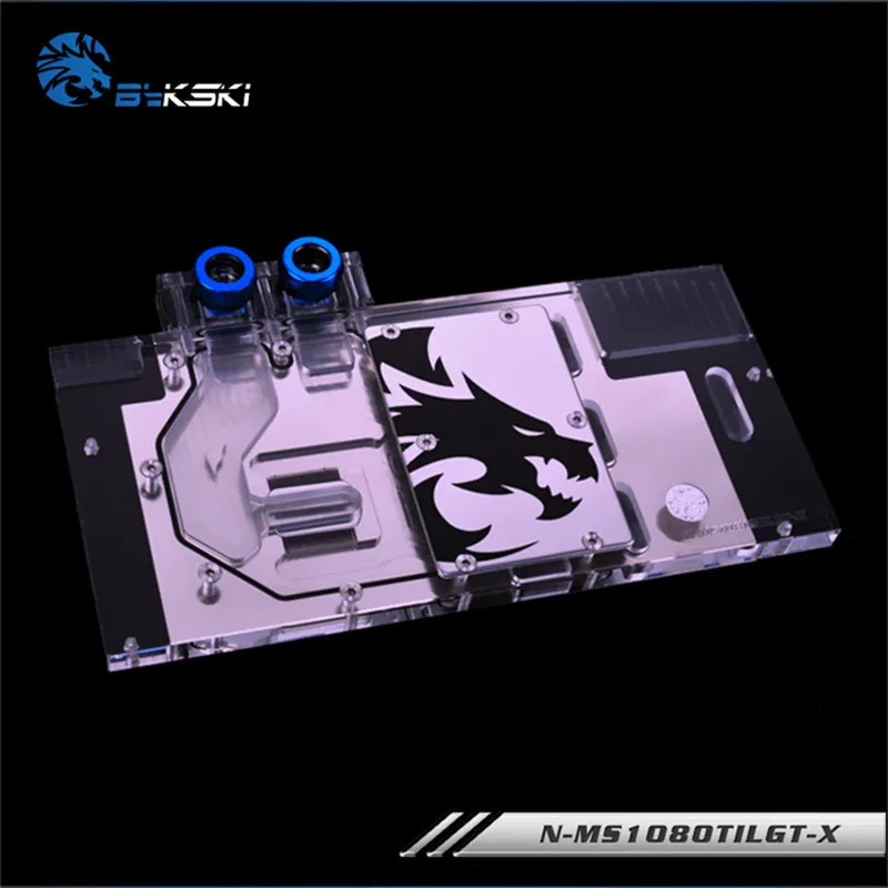 Водяной блок Bykski с полным покрытием графического процессора для VGA MSI GTX 1080Ti