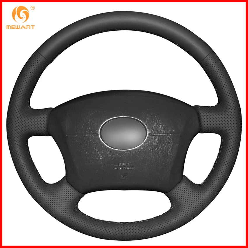 

For Toyota Land Cruiser Tacoma 4Runner Sienna Sequoia Highlander Camry GX470 LS400 Black Artificial Leather Steering Wheel Cover