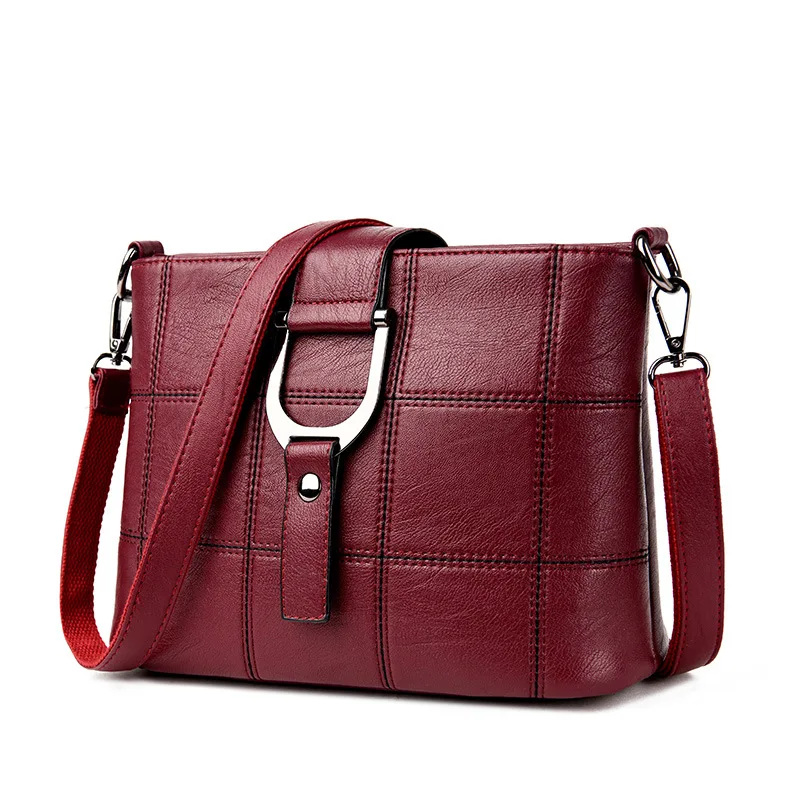 

2019 Fashion Plaid Women Famous Brands Designer Female Handbag PU Leather Shoulder Bag Sac Luxury Women Messenger Bags Handbags