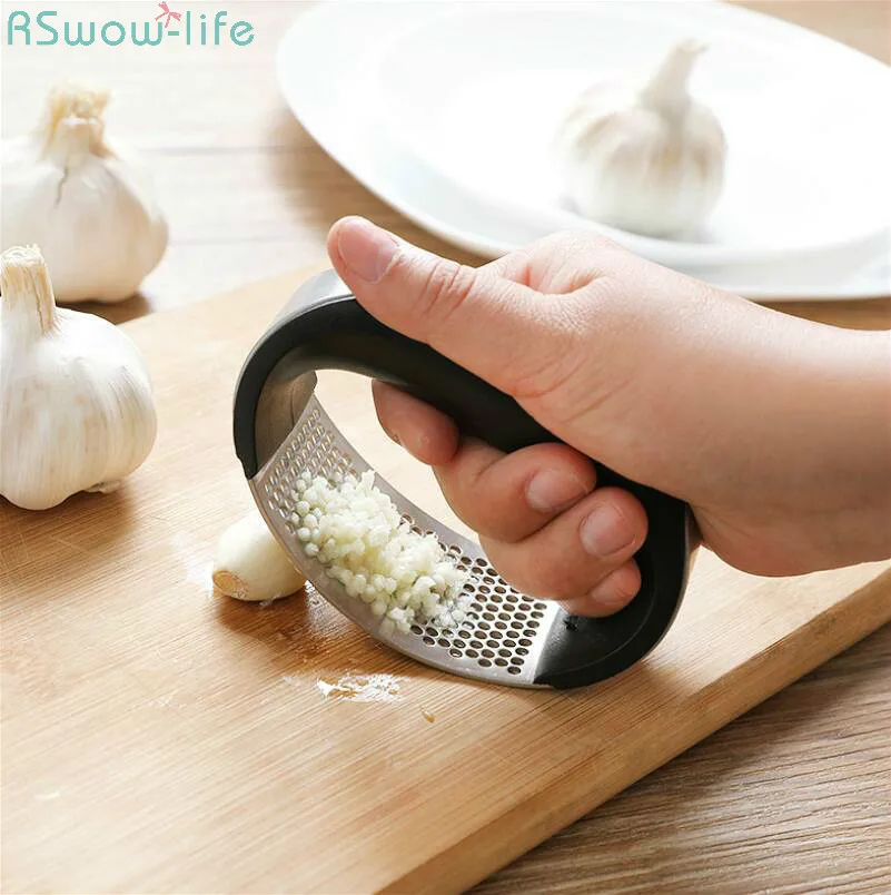 

Stainless Steel PP Garlic Press Kitchen Hand Tools Kitchen Appliances Tools For Kichen Manual Ginger Squeeze Tool Household DIY