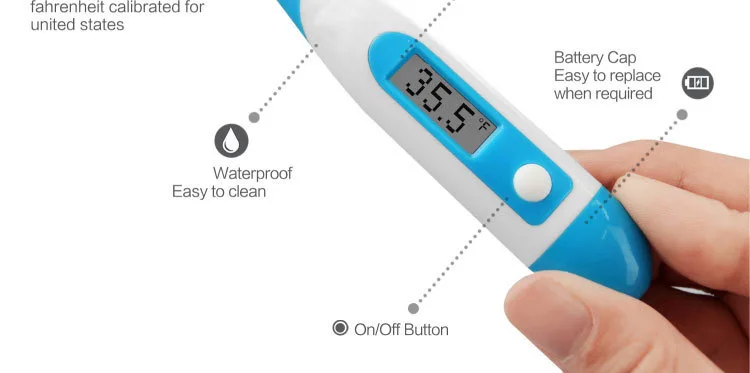 1 шт. ЖК-электронный цифровой Детский термометр водонепроницаемый мягкий наконечник медицина домашняя температура для детей взрослых Рот тела температура