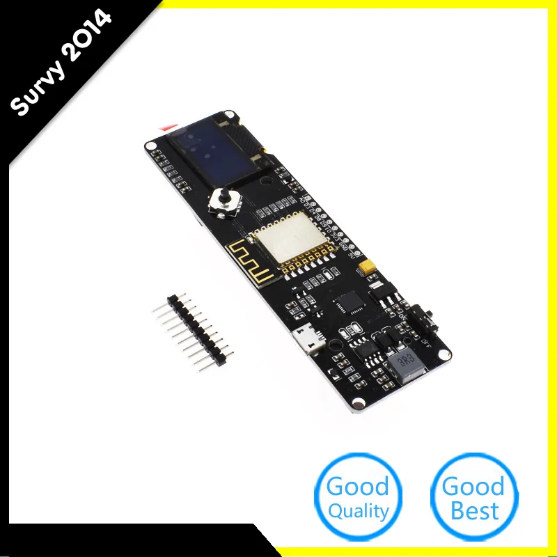 

ESP8266 for NODEMCU with 0.96"OLED 18650 Lithium Battery Shield Development Board