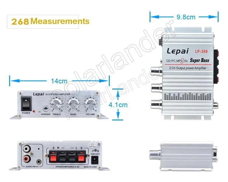 Мини FM CD ПК MP3 20 Вт X2 rms домой Автомобильный Усилитель стерео усилитель 12 В Мощность усилитель 2CH выход Мощность усилитель