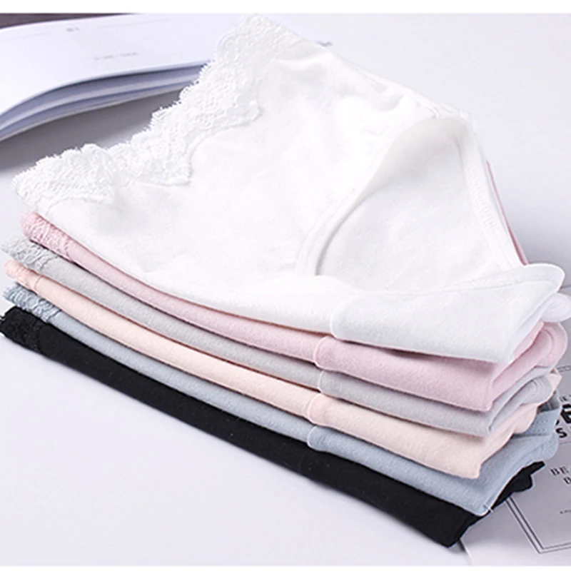 

DEWVKV 4pcs Ladies Underwear Woman Panties Fancy Lace Sexy Panties For Women Traceless Crotch Of Cotton Briefs Cozy Hot Sale GBQ