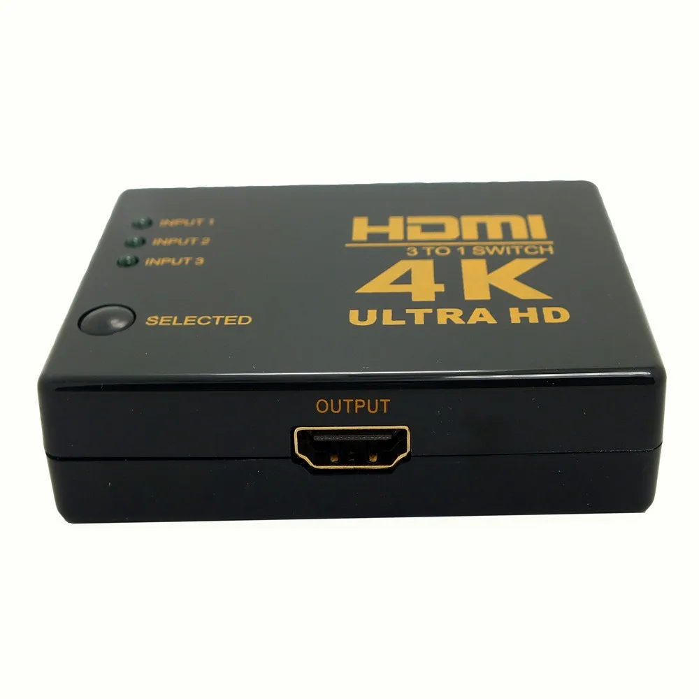 Черный Мини 3 порта HDMI коммутатор 3x1 HDMI коммутатор 3 входа 1 выход сплиттер HDMI порт для HDTV 1080P видео iFSWR-301