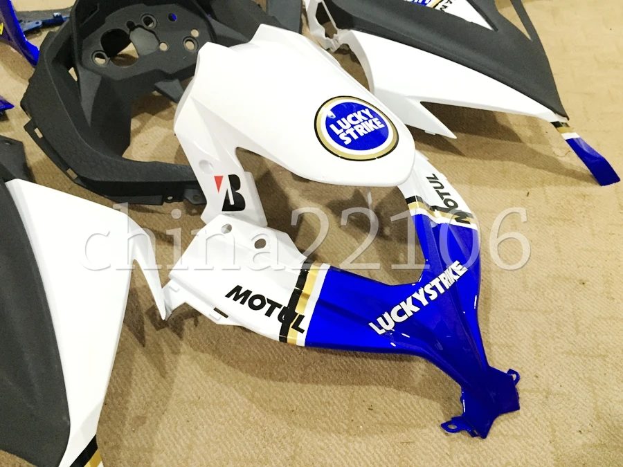 АБС Кузов обтекатель комплект для Kawasaki Ninja300 EX300 2013- 13 14 15 16 17 Обтекатели литья под давлением белый синий