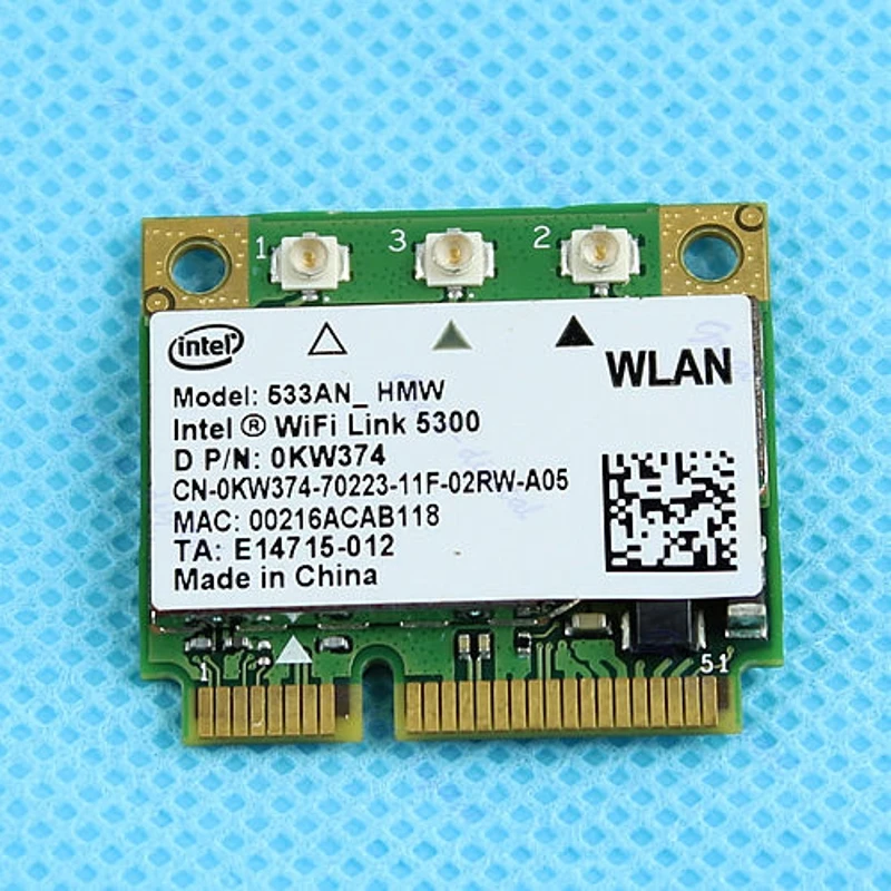 

1 Set For Dell Ultimate-N Intel WiFi Link 5300 Wireless Half Mini Card OKW374 533ANHMW New