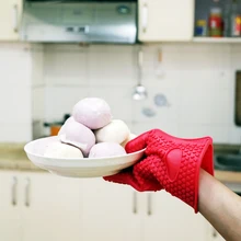 1 шт. термостойкая рукавица кухонная Толстая прихватка-перчатки для барбекю силиконовая барбекю для гриля Mitt горшок держатель для приготовления пищи перчатки Инструменты для выпечки