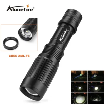

Alonefire H230 CREE XM-L T6 LED Flashlight led torch zoomable waterproof tactical flashlight for 1x 18650 or 3x AAA Battery