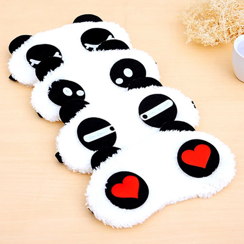 

Cartoon Face White Panda Eye Mask Eyeshade Shading Sleep Cotton Goggles Cover Care Birthday Party Decorations Adult Party Gifts