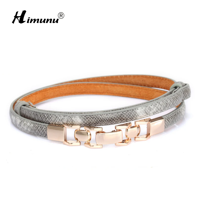 

[HIMUNU] New style serpentine belts for women fashion chain women leather belt thin belt with dress designer brand cummerbunds