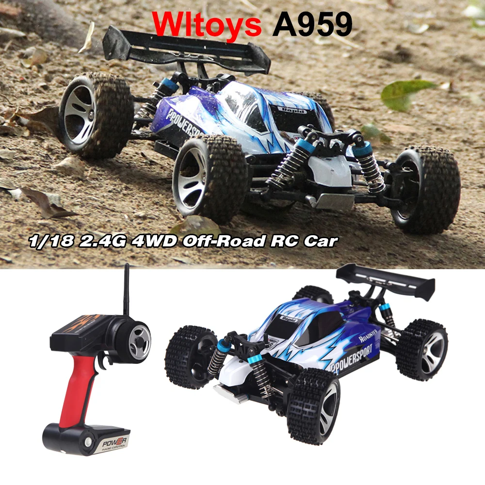 Wltoys A959 Радиоуправляемый автомобиль 1/18 2 4G 4WD RTR Внедорожник Багги Дрифт