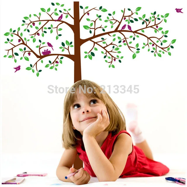 [Fundecor الاحتكار] 2 قطعة/المجموعة جديد مصنع كبير شجرة ملصقات الحائط غرفة المعيشة غرفة نوم جدارية الفن الزخرفية ملصق تجميل المنازل