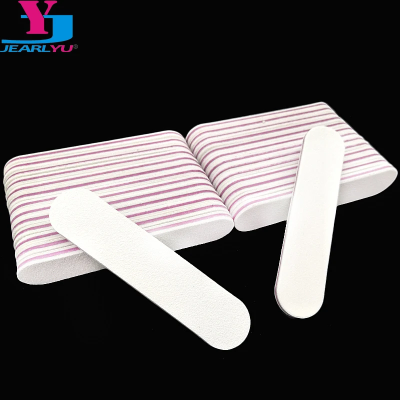 

New 200pcs/lot Sanding Nail Files 100/180 Nails Buffing Nail File Buffer Mini White Nagelvijl Professional Limas Para Manicura