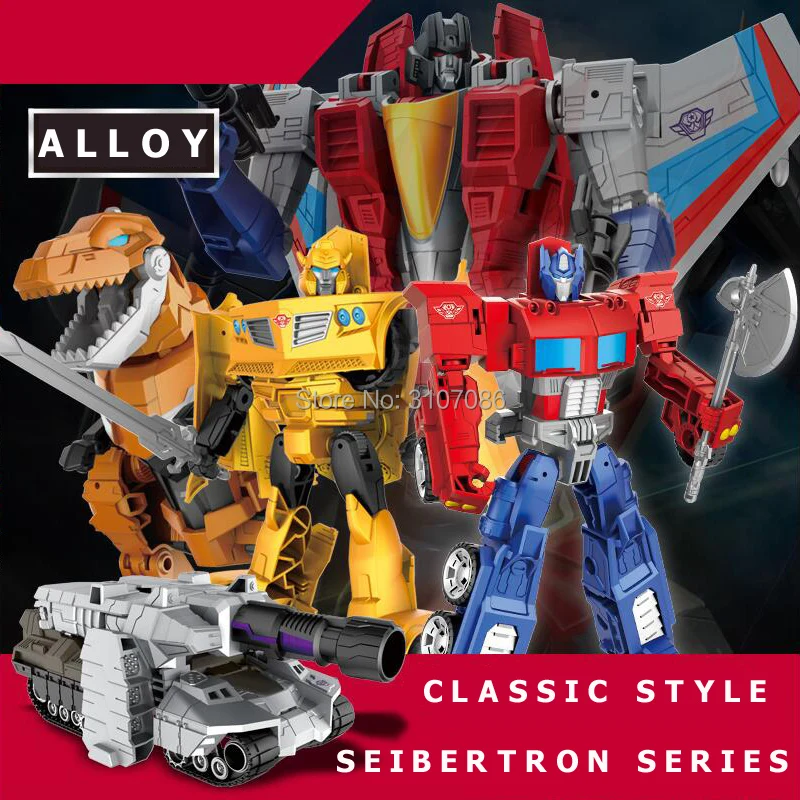 

G1 OP Commander Grimlock Red Spider Galvatron Yellow Bee Transformation Seibertron Series Alloy Voyager Deform Figure Robot Toys