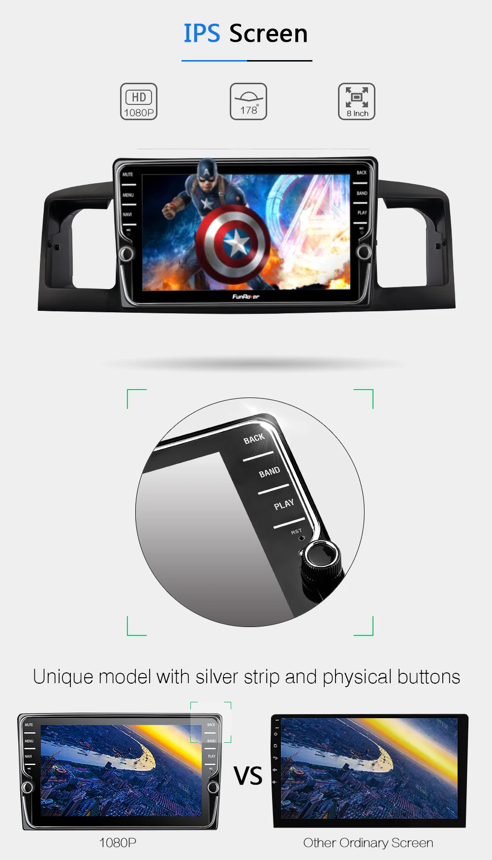 Excellent Funrover android 9.0 2 din car radio gps navigation car dvd multimedia player For TOYOTA Corolla E120 BYD F3 DSP split screen FM 12