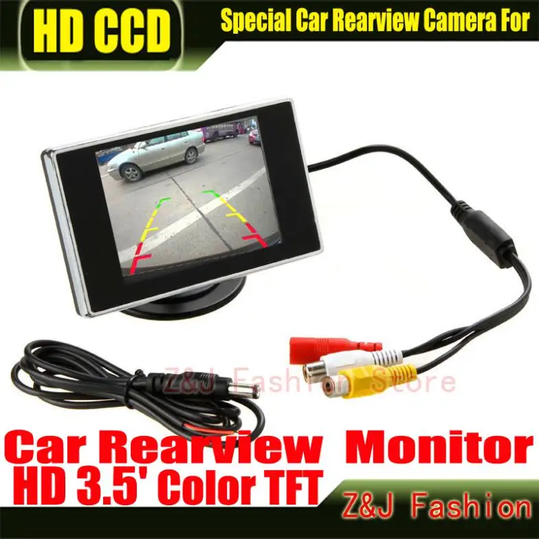 

Free shipping New 3.5 Hign Definition Color Car monitor TFT LCD Rearview Monitor for DVD reversing camera Factory Selling